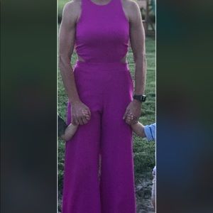 Adorable fuschia jumpsuit!